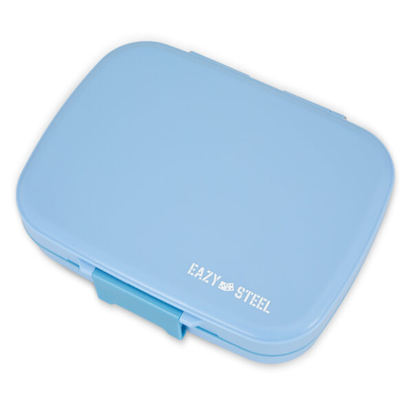 Eazy Kids – Premium Stainless Steel Lunch Box 710ml – Leakproof 3-Compartment Lunch Box for Kids, Blue
