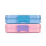 Eazy Kids – Premium Stainless Steel Lunch Box 710ml – Leakproof 3-Compartment Lunch Box for Kids, Blue