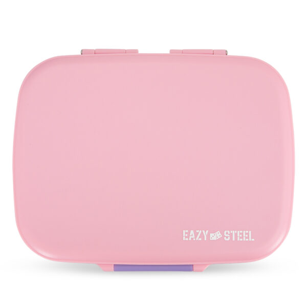 Eazy Kids – Premium Stainless Steel Lunch Box 710ml – Leakproof 3-Compartment Lunch Box for Kids, Pink