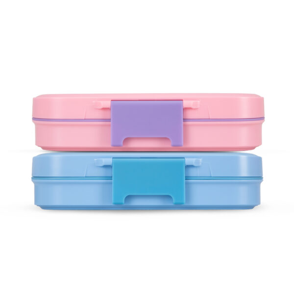 Eazy Kids – Premium Stainless Steel Lunch Box 710ml – Leakproof 3-Compartment Lunch Box for Kids, Pink