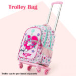 Eazy Kids – 17”School Bag Set of 3- Backpack, Lunch Bag & Pencil Case,Laptop Compartment -Always Believe – Pink
