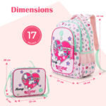 Eazy Kids – 17”School Bag Set of 3- Backpack, Lunch Bag & Pencil Case,Laptop Compartment -Always Believe – Pink