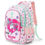 Eazy Kids – 17”School Bag Set of 3- Backpack, Lunch Bag & Pencil Case,Laptop Compartment -Always Believe – Pink