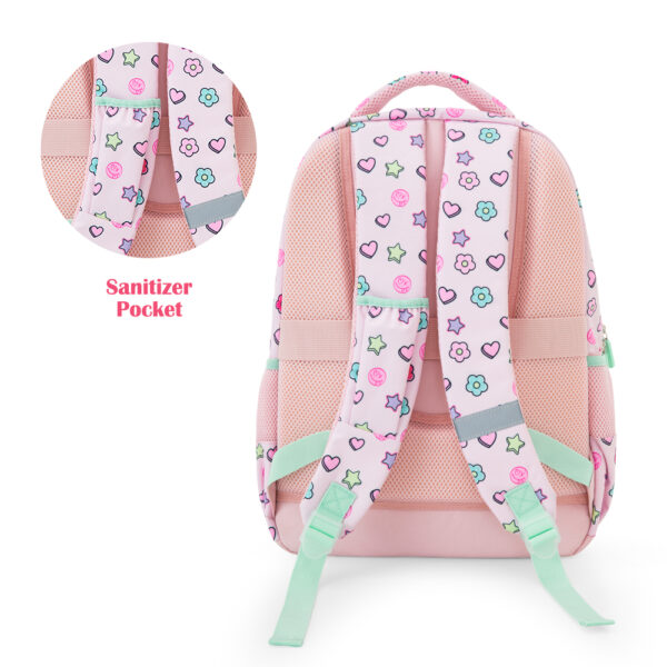 Eazy Kids – 17”School Bag Set of 3- Backpack, Lunch Bag & Pencil Case,Laptop Compartment -Always Believe – Pink