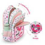 Eazy Kids – 17”School Bag Set of 3- Backpack, Lunch Bag & Pencil Case,Laptop Compartment -Always Believe – Pink