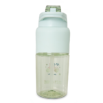 Eazy Kids – Flip Top Water Bottle 750ml – BPA Free Spout & Straw Bottle for Kids, Bicycle Mint