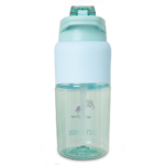 Eazy Kids – Flip Top Water Bottle 750ml – BPA Free Spout & Straw Bottle for Kids, Flamingo Aqua