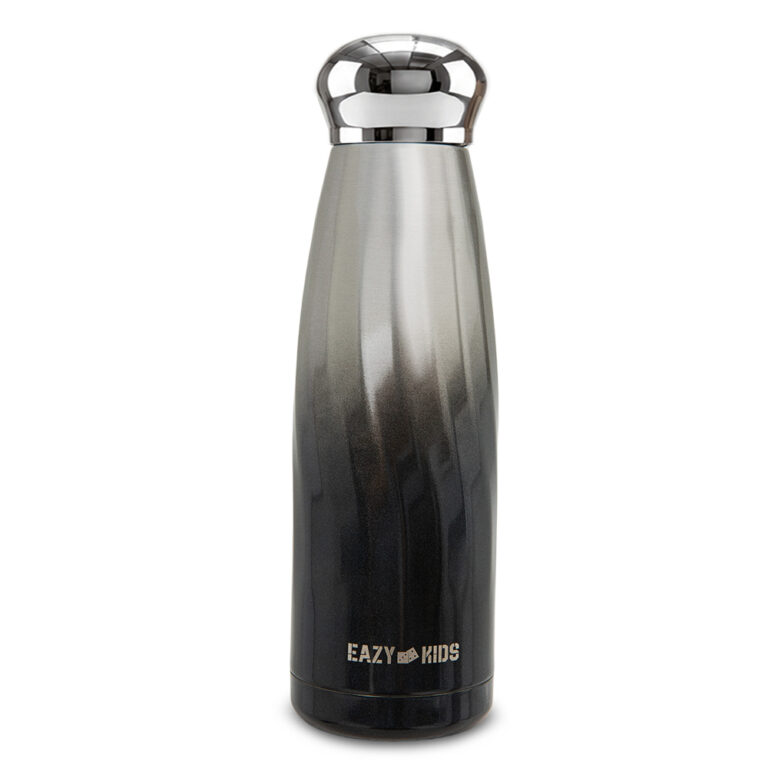 Eazy Kids - Double Walled Stainless Steel Water Bottle, 420ml Black