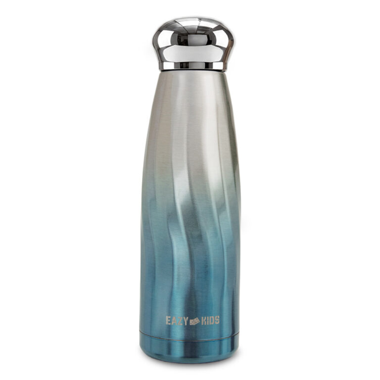 Eazy Kids - Double Walled Stainless Steel Water Bottle, 420ml Blue