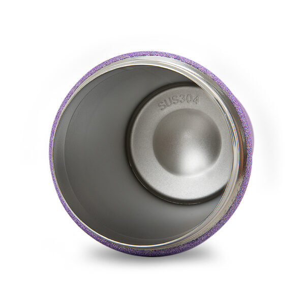 Eazy Kids – Glitter Stainless Steel Water Bottle 720ml – Double Wall Insulated, Spout Lid, Leakproof – Purple