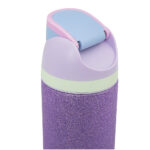 Eazy Kids – Glitter Stainless Steel Water Bottle 720ml – Double Wall Insulated, Spout Lid, Leakproof – Purple