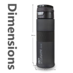 Eazy Kids – Tritan Water Bottle 850ml with Spout Lid & Handle – Phantom Black