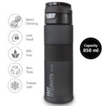 Eazy Kids – Tritan Water Bottle 850ml with Spout Lid & Handle – Phantom Black