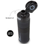 Eazy Kids – Tritan Water Bottle 850ml with Spout Lid & Handle – Phantom Black