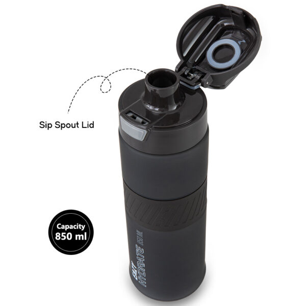 Eazy Kids – Tritan Water Bottle 850ml with Spout Lid & Handle – Phantom Black