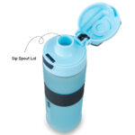 Eazy Kids – Tritan Water Bottle 850ml with Spout Lid & Handle – Ice Blue Blast