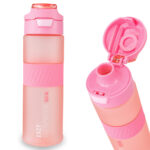 Eazy Kids – Tritan Water Bottle 850ml with Spout Lid & Handle – Candy Coral