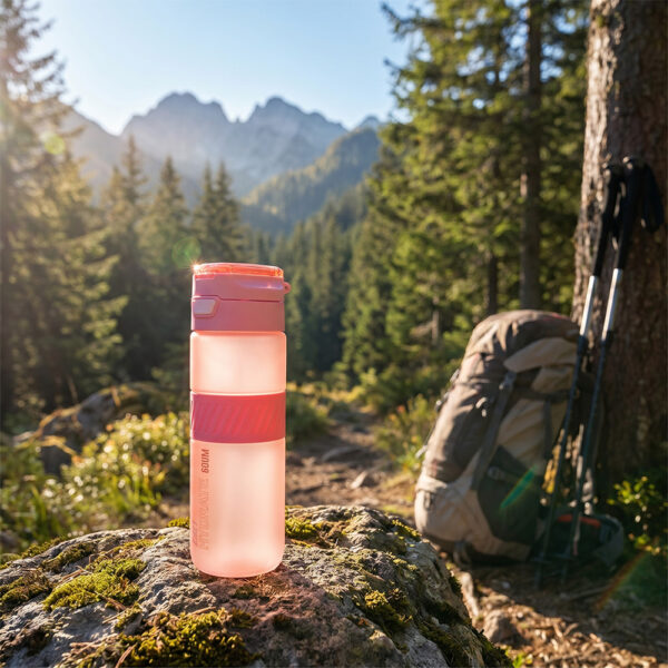 Eazy Kids – Tritan Water Bottle 850ml with Spout Lid & Handle – Candy Coral