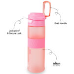 Eazy Kids – Tritan Water Bottle 850ml with Spout Lid & Handle – Candy Coral