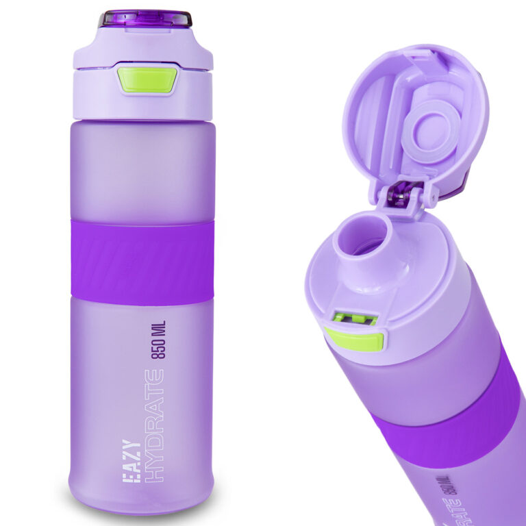 Eazy Kids - Tritan Water Bottle 850ml with Spout Lid & Handle - Lavender Pulse