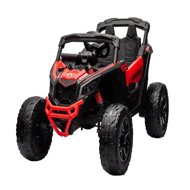 Maverick Can-Am UTV Licensed 12V Electric Ride-On Car for Kids – Red