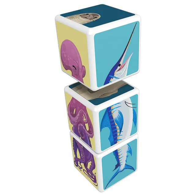 Geomag - Magicube Mix & Match Ocean Animals STEM Toy 3 Pcs
