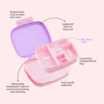 Hydrobrew – Smart Serve Bento Lunch Box 1100 ml, 5 compartment- Lilac Blush