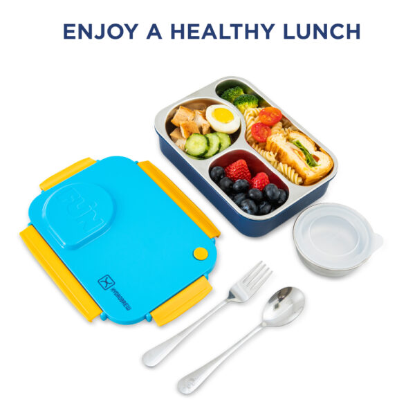 Hydrobrew – Steel Core Lunch Box 750ml + 150ml Food Jar w/ cutlery, Stainless Steel, Leakproof – OCEAN NAVY