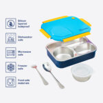 Hydrobrew – Steel Core Lunch Box 750ml + 150ml Food Jar w/ cutlery, Stainless Steel, Leakproof – OCEAN NAVY