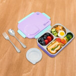 Hydrobrew – Steel Core Lunch Box 750ml + 150ml Food Jar w/ cutlery, Stainless Steel, Leakproof – BERRY CREAM