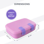 Hydrobrew – Smart Serve Bento Lunch Box 847ml, Candy Lilac