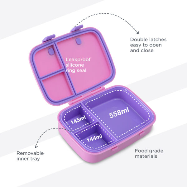 Hydrobrew – Smart Serve Bento Lunch Box 847ml, Candy Lilac