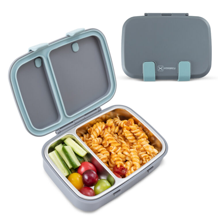 Hydrobrew - Steel Core Bento Stainless Steel Lunch Box – 839ml, 2 Compartment-Graphite