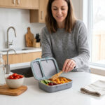 Hydrobrew – Steel Core Bento Stainless Steel Lunch Box – 839ml, 2 Compartment-Graphite