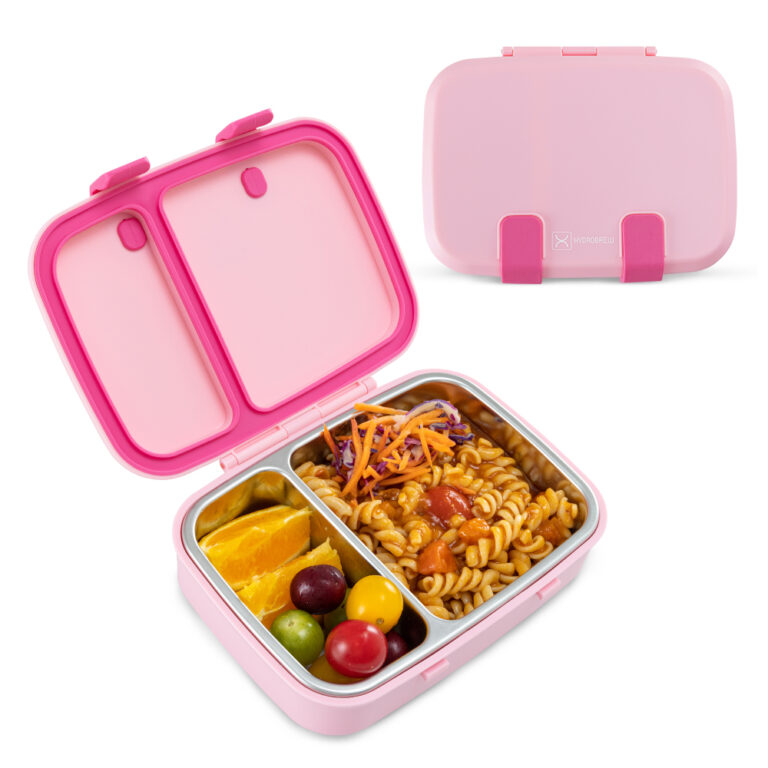 Hydrobrew - Steel Core Bento Stainless Steel Lunch Box – 839ml, 2 Compartment-Rose Silk