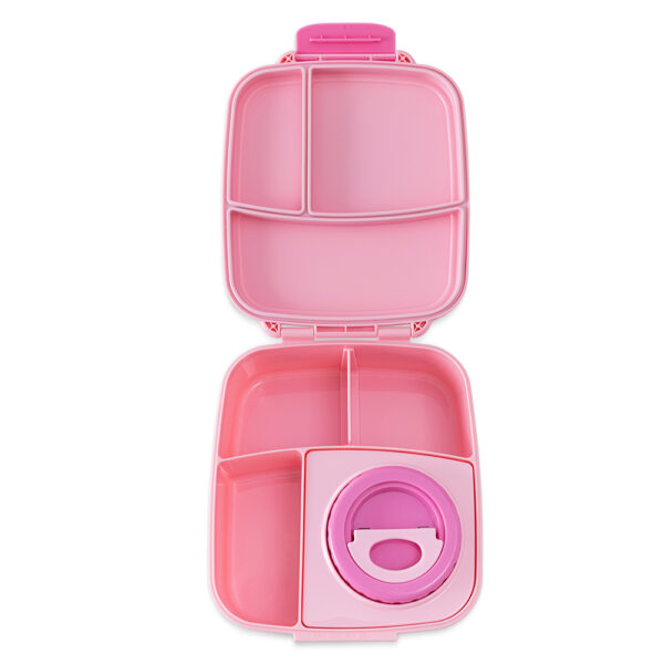 Hydrobrew – Mega Flex Bento Lunch Box 1864ml, Leakproof Lunch Container with Integrated 250ml Insulated Food Jar- Rose Silk