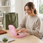Hydrobrew – Mega Flex Bento Lunch Box 1864ml, Leakproof Lunch Container with Integrated 250ml Insulated Food Jar- Rose Silk