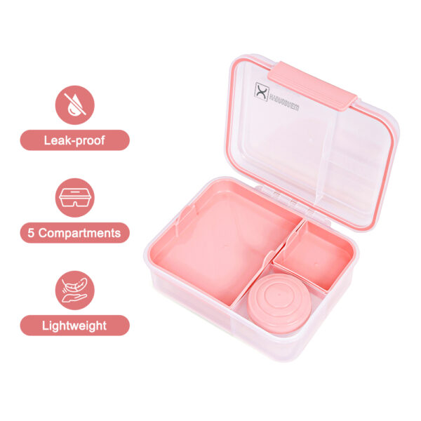 Hydrobrew – 3/4/5 Convertible 1650ml Bento Lunch Box – Blush Pink
