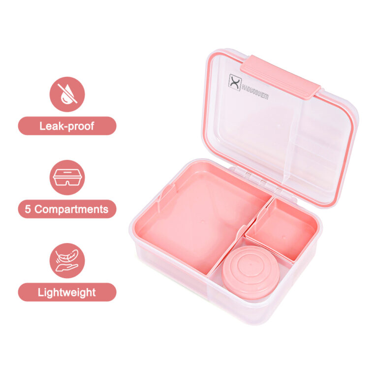 Hydrobrew - 3/4/5 Convertible 1650ml Bento Lunch Box - Blush Pink