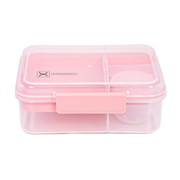 Hydrobrew – 3/4/5 Convertible 1650ml Bento Lunch Box – Blush Pink