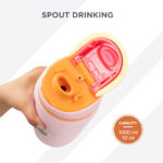Hydrobrew – Sip Switch Stainless Steel Water Bottle – Pink Sorbet