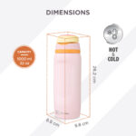 Hydrobrew – Sip Switch Stainless Steel Water Bottle – Pink Sorbet