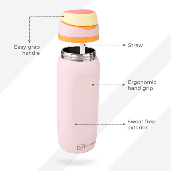 Hydrobrew – Sip Switch Stainless Steel Water Bottle – Pink Sorbet