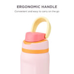 Hydrobrew – Sip Switch Stainless Steel Water Bottle – Pink Sorbet