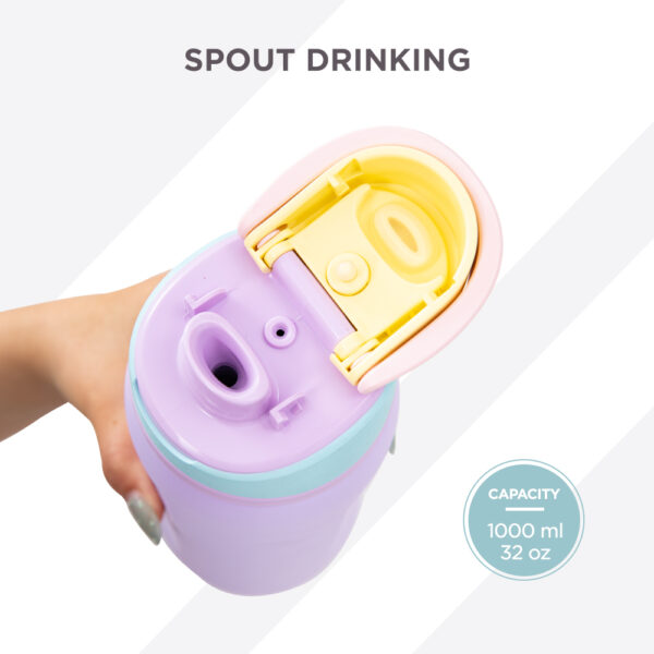 Hydrobrew – Sip Switch Stainless Steel Water Bottle – Berry Cream