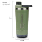 Hydrobrew – Sip Core Stainless Steel Bottle w/t Tritan™ Container – 18/8 Premium Double Wall Stainless Steel – URBAN STONE