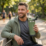 Hydrobrew – Sip Core Stainless Steel Bottle w/t Tritan™ Container – 18/8 Premium Double Wall Stainless Steel – URBAN STONE