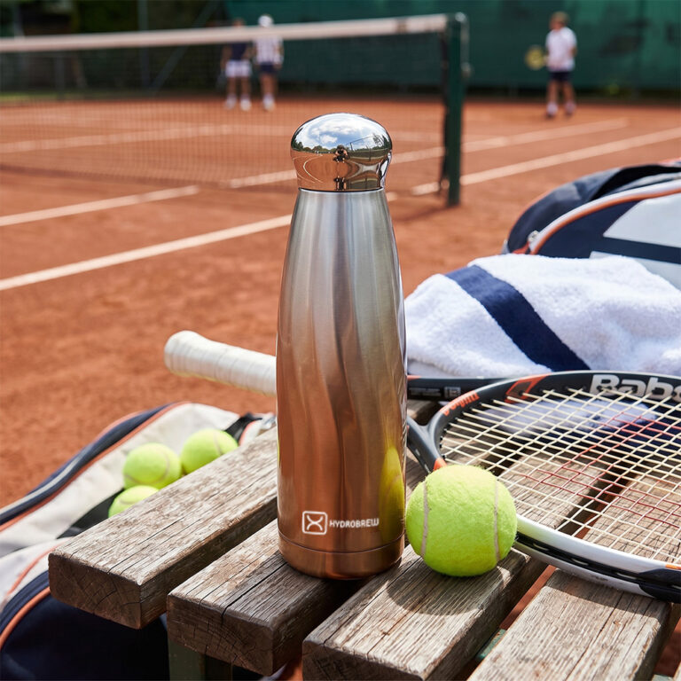 Hydrobrew - Double Wall Stainless Steel Water Bottle 420ml – Leakproof Insulated Bottle, Bronze Mist