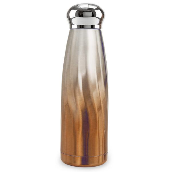 Hydrobrew – Double Wall Stainless Steel Water Bottle 420ml – Leakproof Insulated Bottle, Bronze Mist