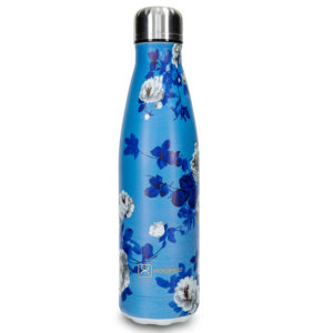 Hydrobrew –  Double wall Stainless Steel Water Bottle 500ML  – Azure Bloom